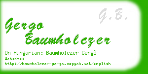 gergo baumholczer business card