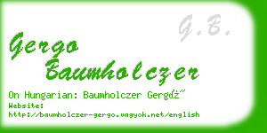 gergo baumholczer business card